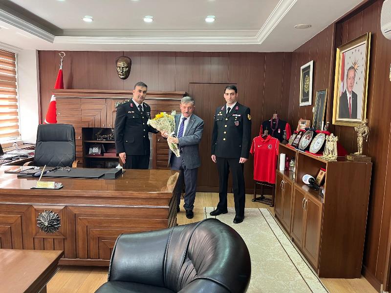Jandarma Teşkilatımızın 186. Kuruluş Yıl Dönümü dolayısıyla İlçe Jandarma Komutanı J.Ütğm Ali Kumalar'dan ziyaret